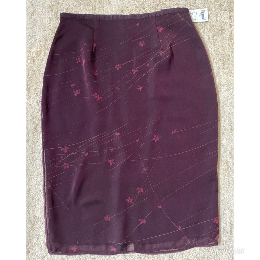 express / flower pencil skirt